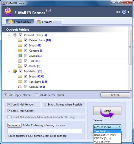 Outlook Email Extractor 1.4.520