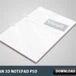 Clean 3D Notepad PSD