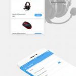 Clean Material style eCommerce iOS App Free PSD