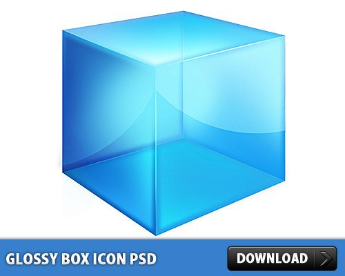 Glossy Box Icon PSD L