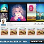 Instagram Profile GUI PSD
