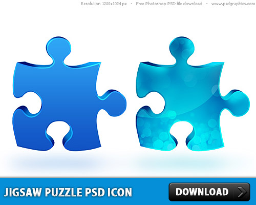 Jigsaw Puzzle PSD Icon L