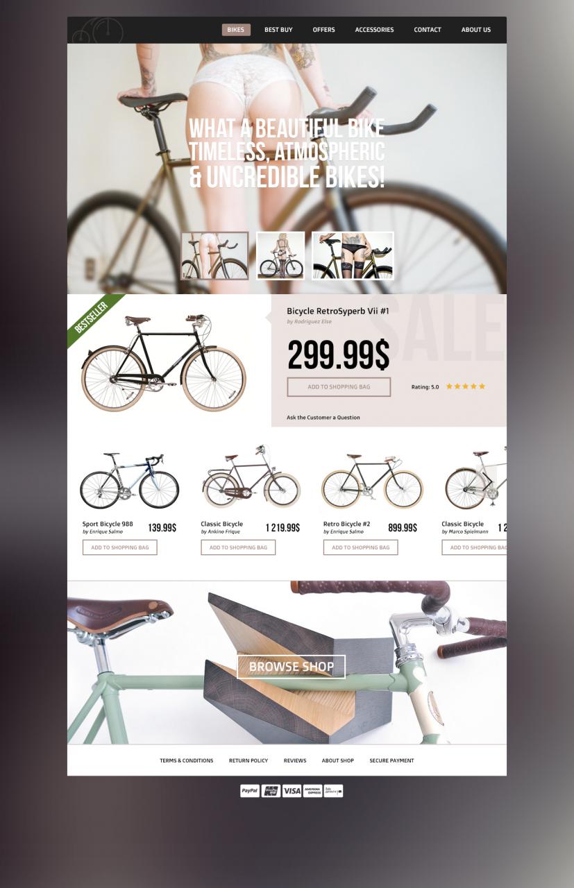 PSD Template For Bike Store