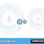 Player Button and Icons Free PSD file