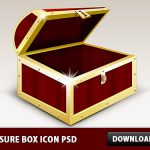 Treasure box Icon PSD