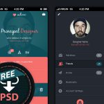 Dark Creative Social App Interface PSD