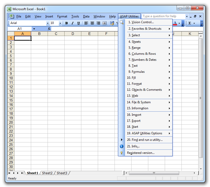 ASAP Utilities for Excel 7.2.1