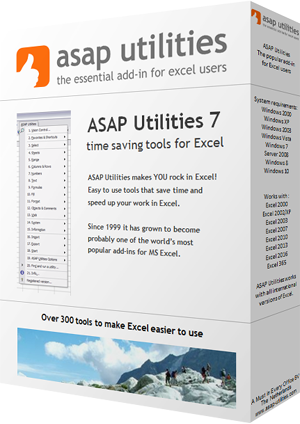 ASAP Utilities for Excel 7.2.1