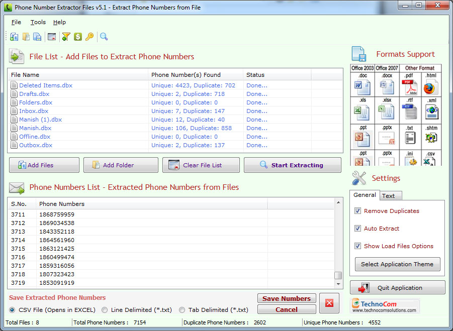 Phone Number Extractor Files 6.2.3.22