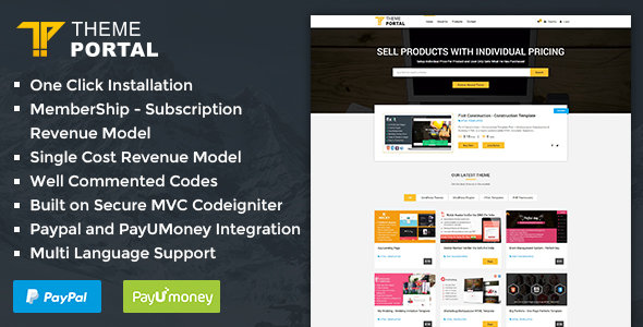 CodeCanyon - Theme Portal Marketplace v1.0 - Sell Digital Products, Themes, Plugins, Scripts