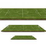 3D Football Pitch Free PSD File