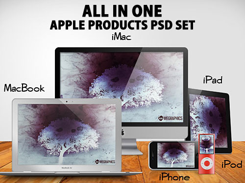 All In One Apple Product PSD L