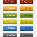 App Store Download Buttons PSD