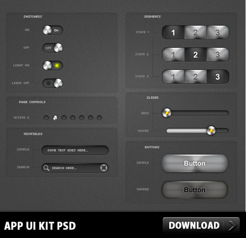 App UI Kit PSD L