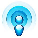 Blue Radio Wave Icon PSD