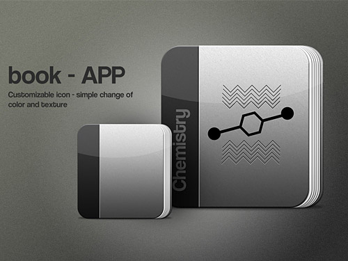 Book App Icon PSD L