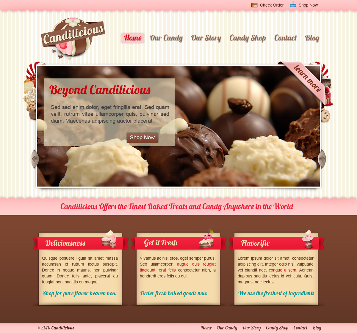 Candilicious Free PSD Website Template