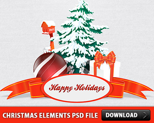 Christmas Elements PSD File L