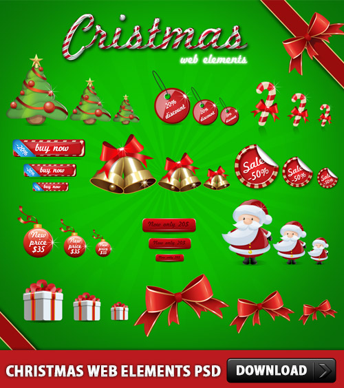 Christmas Web Elements PSD L