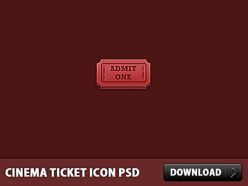 Cinema Ticket Icon PSD L