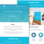 Clean Corporate Blue Single Page Template PSD
