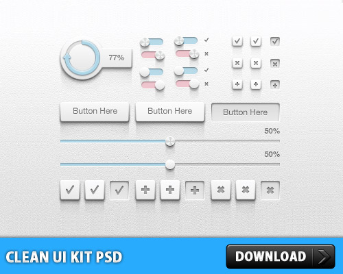 Clean UI Kit PSD L