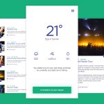 Clean Weather and Event App Free PSD