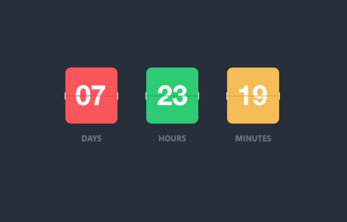 Colorful Flip Counter Free PSD