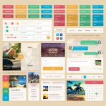 Colorful Travel UI Kit Free PSD