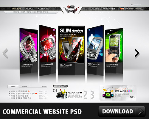 Commercial Websites PSD L