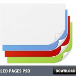 Curled Pages Free PSD File