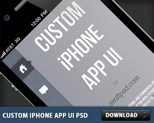 Custom IPhone App UI PSD L