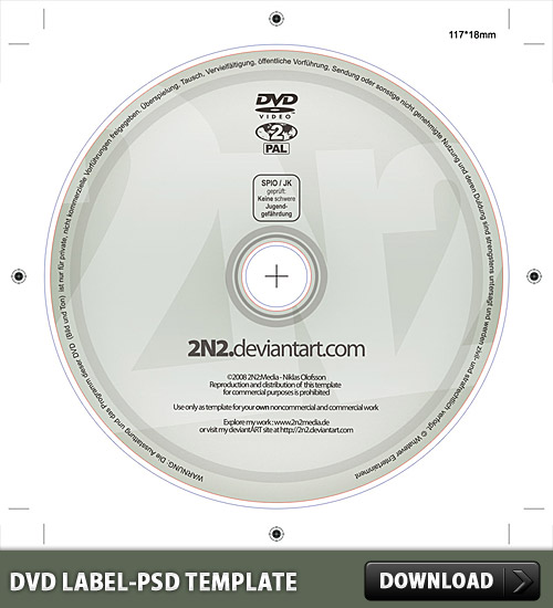 DVD Label PSD Template L