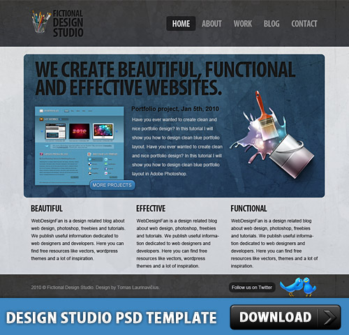 Design Studio PSD Template L