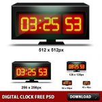 Digital Clock Free PSD