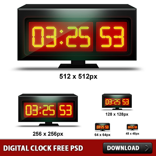 Digital Clock Free PSD L