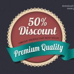 Discount Coupon Web Badge Design PSD