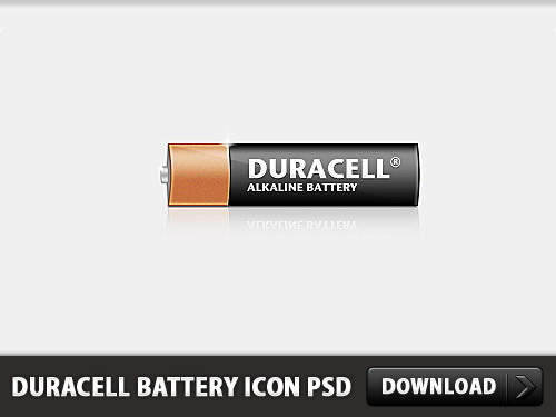 Duracell Battery Icon PSD L