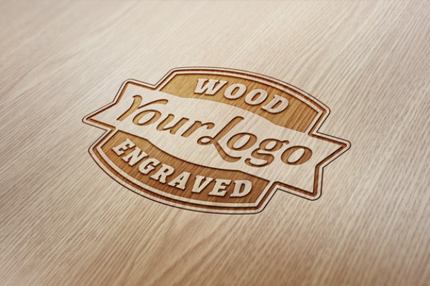 Engraved Wood Effect PSD