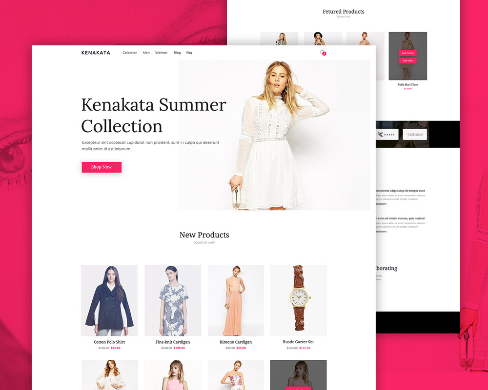 Fashion ECommerce Website Free PSD Template