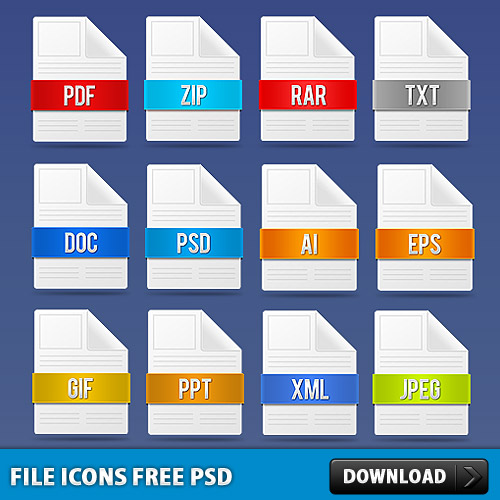 File Icons Free PSD L