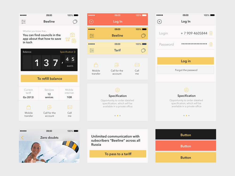 Finance App Ui Kit Free PSD