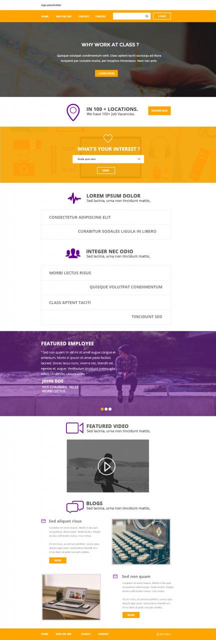 Flat Clean Corporate Layout PSD Template