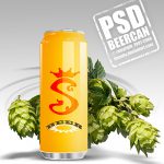 Free Beer Can PSD