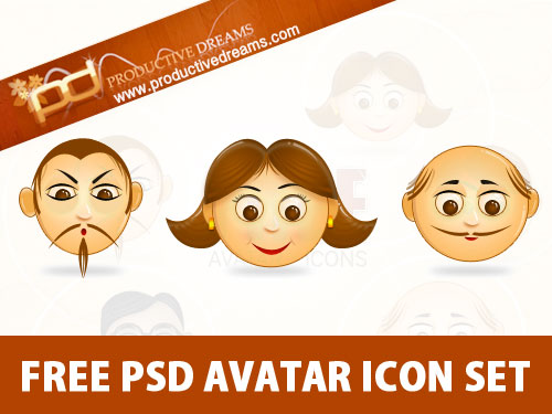 Free PSD Avatar Icon Set L