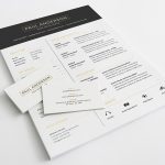 Free Resume with Business Card Template PSD