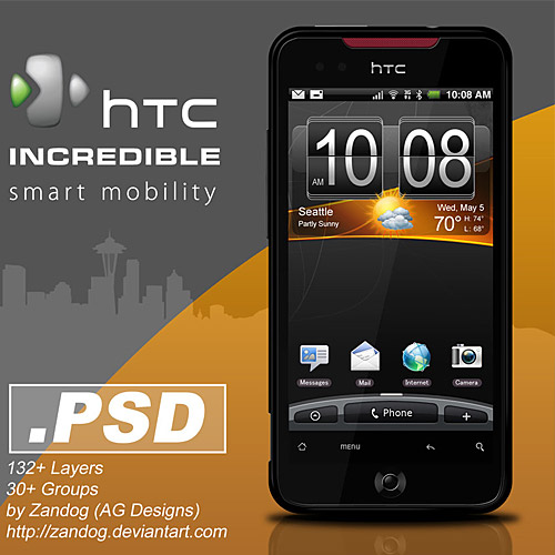 HTC Incredible Smartphone PSD L