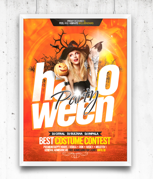Halloween Party Flyer Free Template PSD