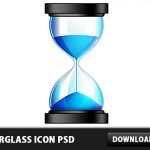 Glossy Hourglass Icon Free PSD
