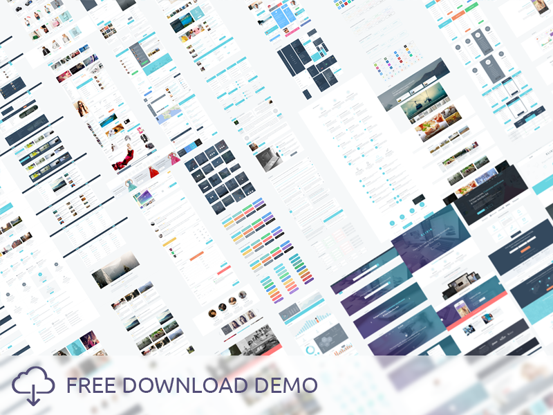 Huge UI Kit And Free PSD Templates